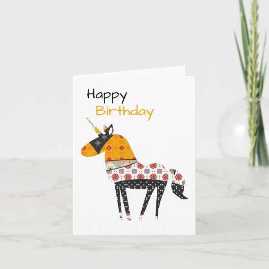 Unicorn Birthday Kaart (Voorkant)