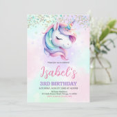 Unicorn Birthday Kaart (Staand voorkant)