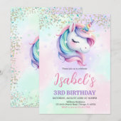 Unicorn Birthday Kaart (Voorkant / Achterkant)