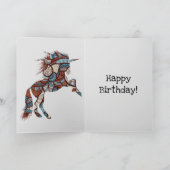 Unicorn, Birthday Kaart (Binnen)