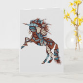 Unicorn, Birthday Kaart (Gele Bloem)