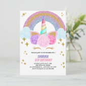Unicorn Birthday Kaart (Staand voorkant)