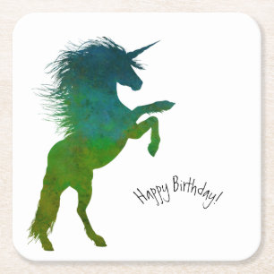 Unicorn, Birthday Kartonnen Onderzetters