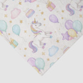 Unicorn Birthday Magic – Pastel Fantasy Celebratio Tissuepapier (Detail)