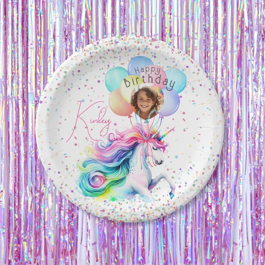 Unicorn Birthday Paper Borden Papieren Bordje