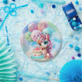 Unicorn Birthday Papieren Bordje (Feest)