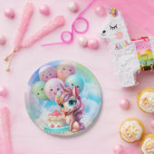 Unicorn Birthday Papieren Bordje (Feest)