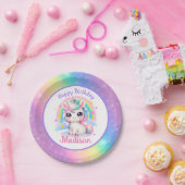 Unicorn Birthday Papieren Bordje (Feest)
