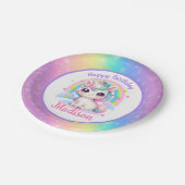 Unicorn Birthday Papieren Bordje (Gekanteld)