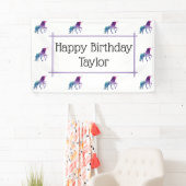 Unicorn Birthday Party Banner (Insitu)