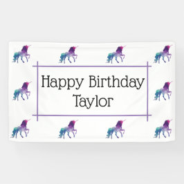 Unicorn Birthday Party Banner