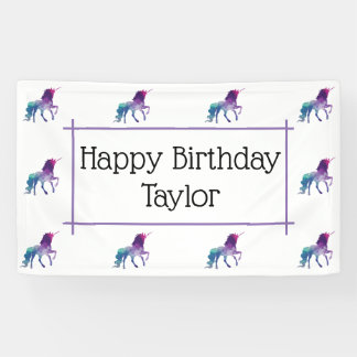 Unicorn Birthday Party Banner