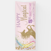 Unicorn Birthday Party Banner (Verticaal)