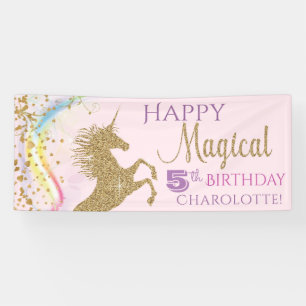 Unicorn Birthday Party Banner