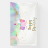 Unicorn Birthday Party Banner (Verticaal)