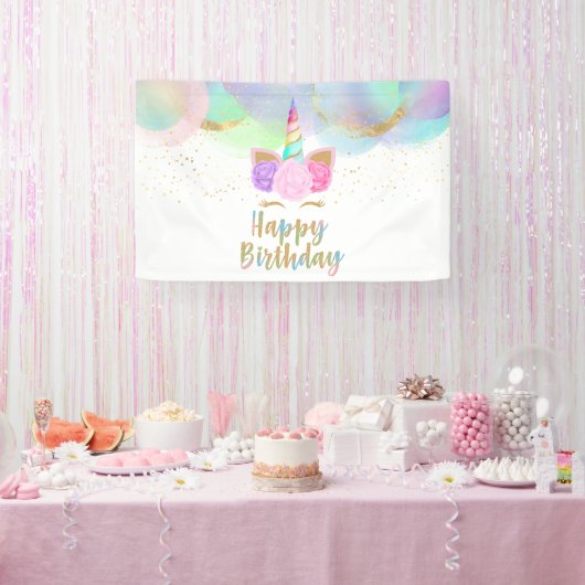 Unicorn Birthday Party Banner (Feest)
