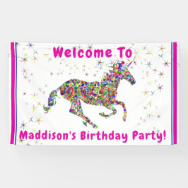 Unicorn - Birthday Party Banner - Kinderen