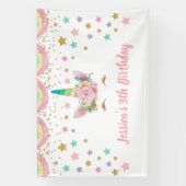 Unicorn Birthday party Banner Personalized name (Verticaal)