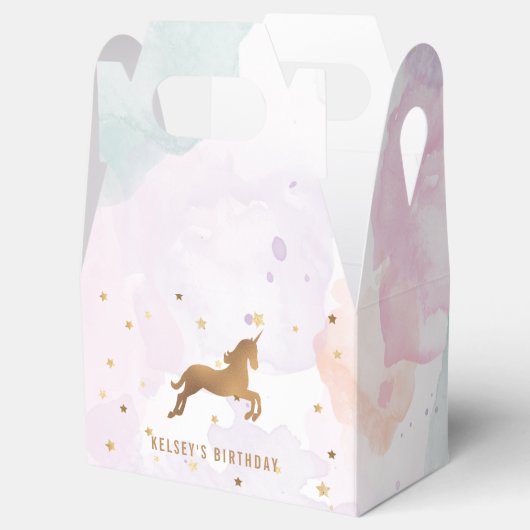 Unicorn Birthday Party Bedankdoosjes (Geopend)