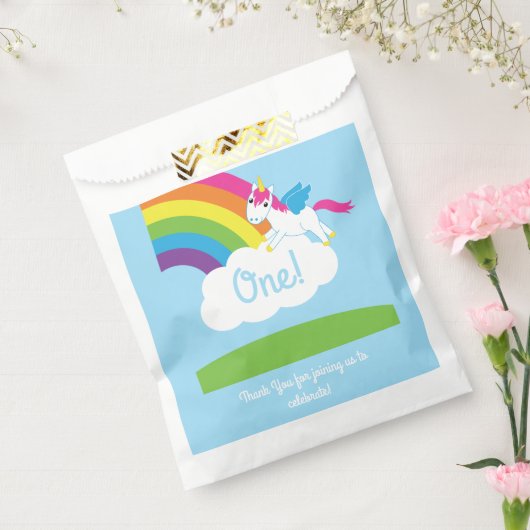 Unicorn Birthday Party Bedankzakje (Gezegeld)