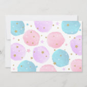 Unicorn Birthday Party Dank je kaarten met foto (Achterkant)