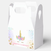 Unicorn Birthday Party Favor Box Magical Pink Gold Bedankdoosjes (Geopend)