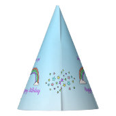 Unicorn Birthday Party Feesthoedjes (Achterkant)