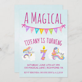 Unicorn Birthday Party for 7 year old Kaart
