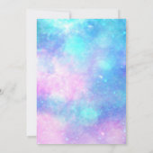 Unicorn Birthday Party Girl Invitation Kaart (Achterkant)