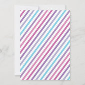 Unicorn Birthday Party Gold Glitter Rainbow Invite Kaart (Achterkant)