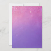 Unicorn Birthday Party Invitation Kaart (Achterkant)