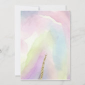 Unicorn Birthday Party Invitation Kaart (Achterkant)