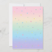 Unicorn Birthday Party Invitation Kaart (Achterkant)