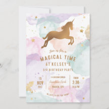 Unicorn Birthday Party Invitation