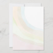 Unicorn Birthday Party Invitation Kaart (Achterkant)