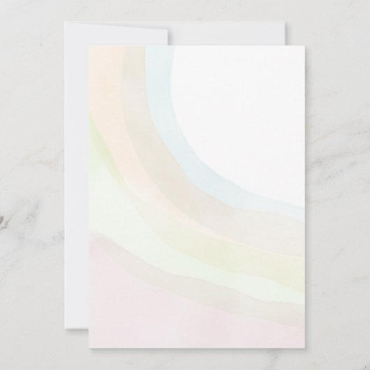 Unicorn Birthday Party Invitation Kaart (Achterkant)