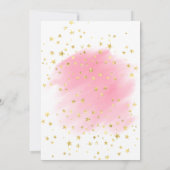 Unicorn Birthday Party Invitation Magical Metallic Kaart (Achterkant)