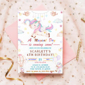 Unicorn Birthday Party Invitation, Unicorn Party Kaart