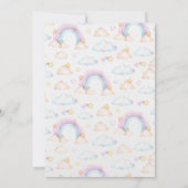 Unicorn Birthday Party Invitation, Unicorn Party Kaart (Achterkant)