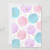 Unicorn Birthday Party Invitations Rainbow Kaart (Achterkant)