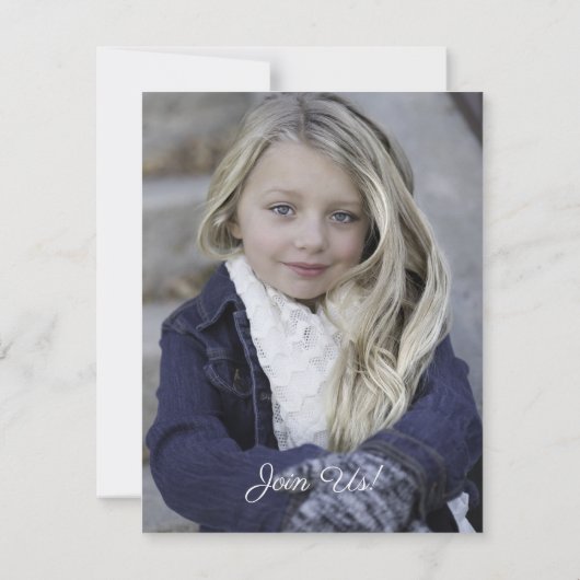 Unicorn Birthday Party Kaart (Achterkant)