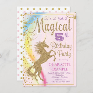 Unicorn Birthday Party Kaart