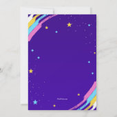 Unicorn Birthday Party Kaart (Achterkant)