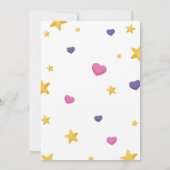 Unicorn Birthday Party Kaart (Achterkant)