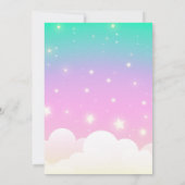 Unicorn Birthday Party Kaart (Achterkant)