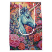 Unicorn Birthday Party Medium Cadeauzakje (Achterkant)