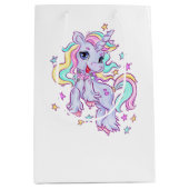 Unicorn Birthday Party Medium Gift Bag Cadeauzakje (Voorkant)