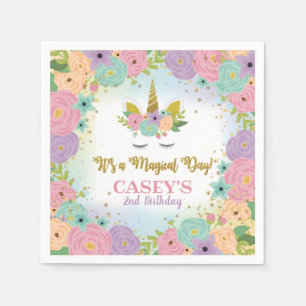 Unicorn Birthday Party Napkin Servet