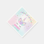 Unicorn Birthday Party Napkin Whimsical Unicorn Servet (Hoek)