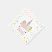Unicorn Birthday Party Napkin Whimsical Unicorn Servetten (Hoek)